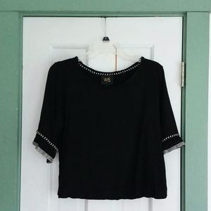 French-inspired cropped blouse